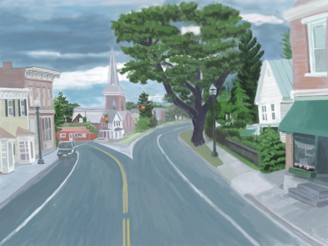 Saugerties Village View by Lauren Edmond