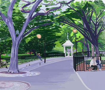 Summer in Tompkins Square by Lauren Edmond