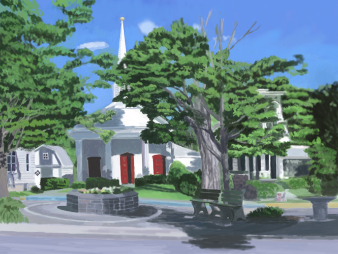 Woodstock Town Green by Lauren Edmond