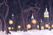 Winter night in Tompkins Square